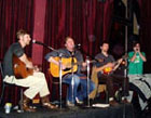 On stage with Lee Simpson, Zac Matthews, and Daniel Schuck at the Fillmore Auditorium, San Francisco, CA.